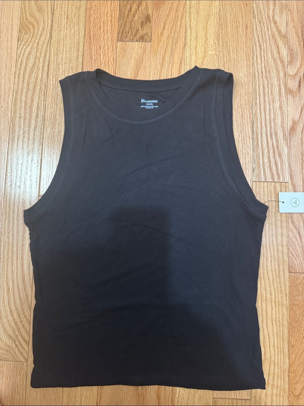 No Boundaries Black Ribbed Tank Top